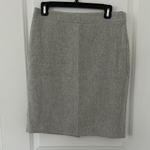 J Crew Gray Wool Blend Pencil Skirt